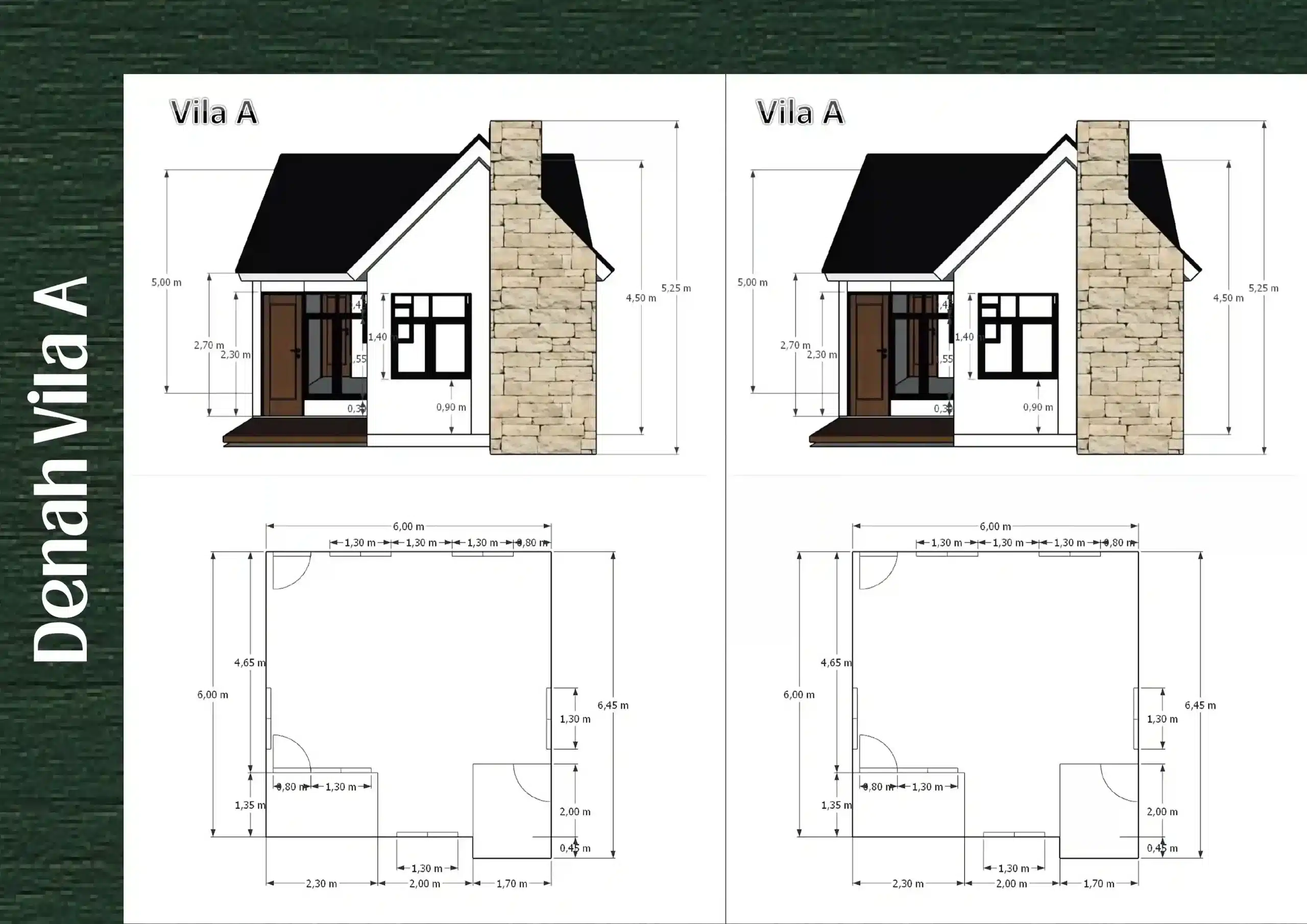 Konsep Arsitektur Villa Tipe A