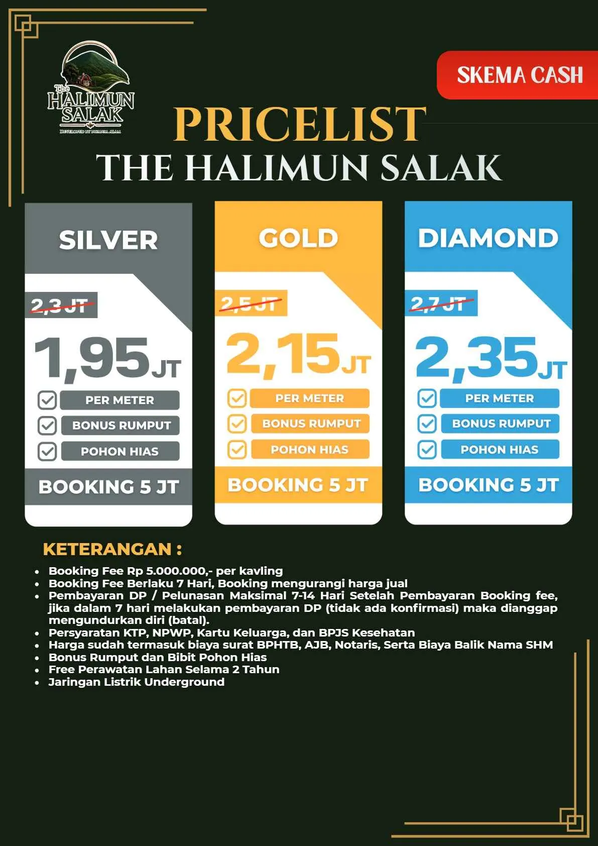Pricelist Cash The Halimun Salak